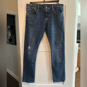 Lucky Brand Men's Dark Blue Straight Jeans